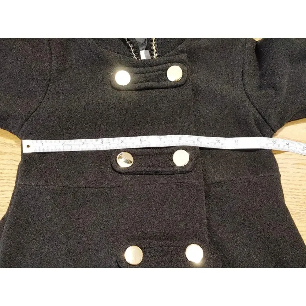 Copper Key Military Style Peacoat Double Breasted Gold-Tone Buttons Girls Sz 4/5